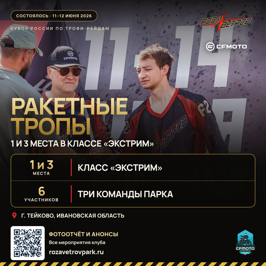 Афиша Кубка России по трофи-рейдам «Ракетные тропы 2026»