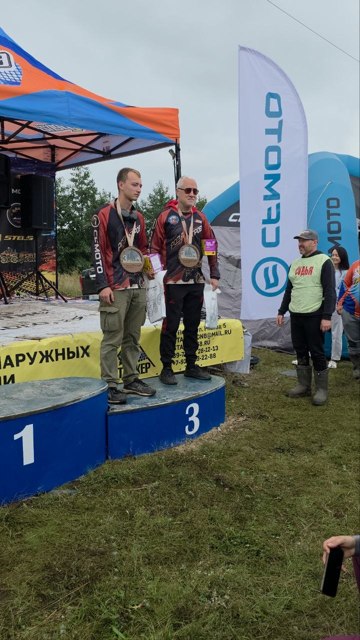Призёры в форме «Роза ветров» на третьей ступени пьедестала
